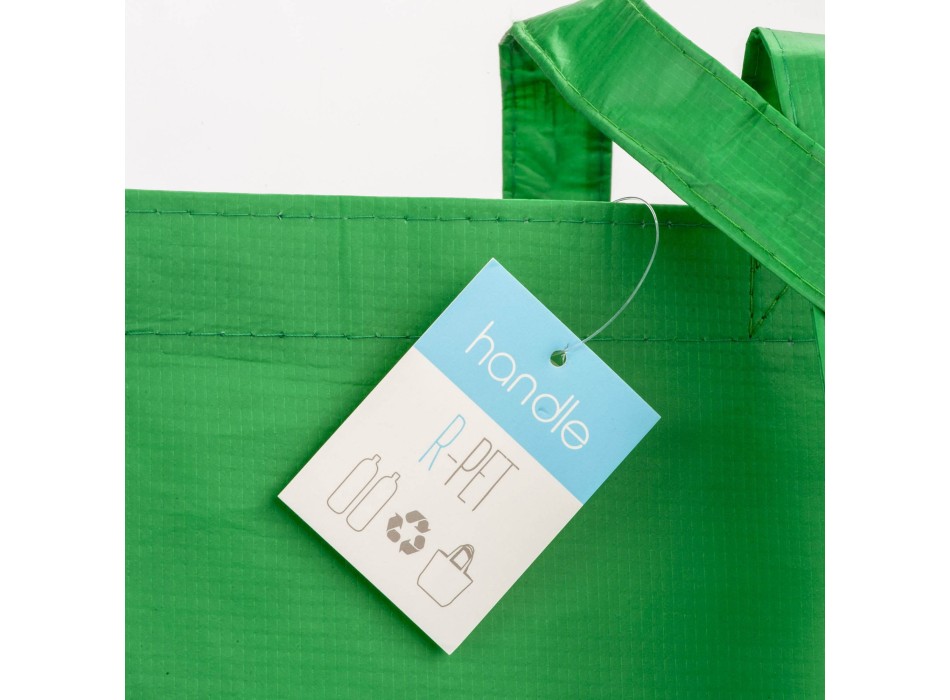 Shopper con soffietto in R-PET (plastica riciclata), manici lunghi FullGadgets.com