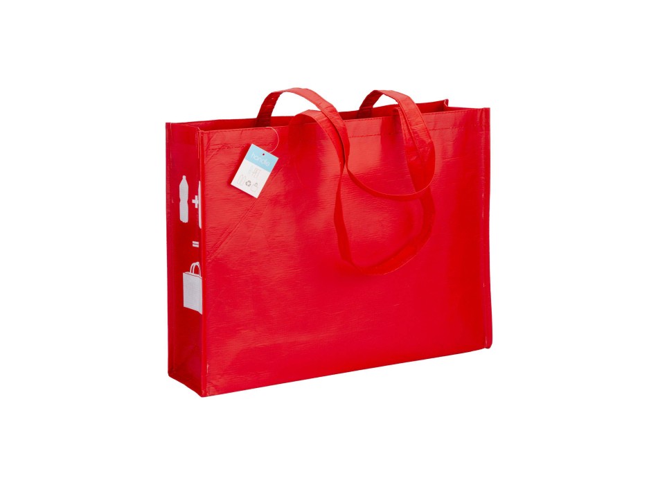 Shopper con soffietto in R-PET (plastica riciclata), manici lunghi FullGadgets.com