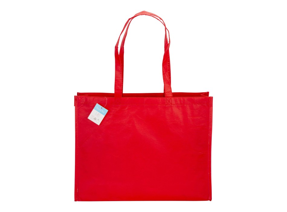 Shopper con soffietto in R-PET (plastica riciclata), manici lunghi FullGadgets.com