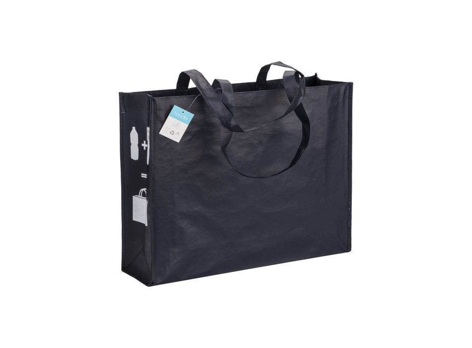 Shopper con soffietto in R-PET (plastica riciclata), manici lunghi FullGadgets.com
