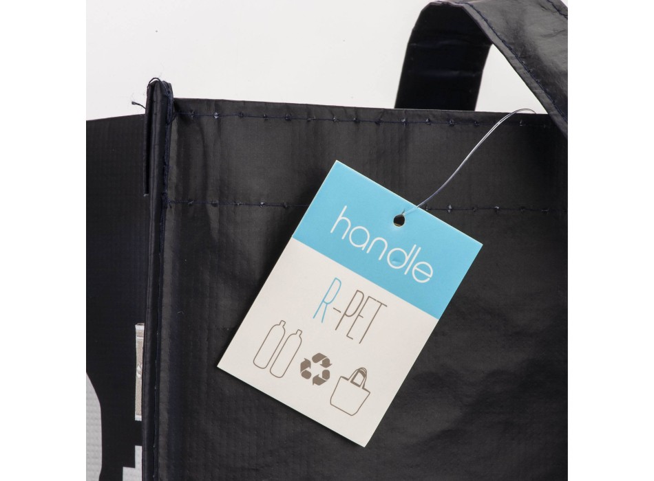 Shopper con soffietto in R-PET (plastica riciclata), manici lunghi FullGadgets.com