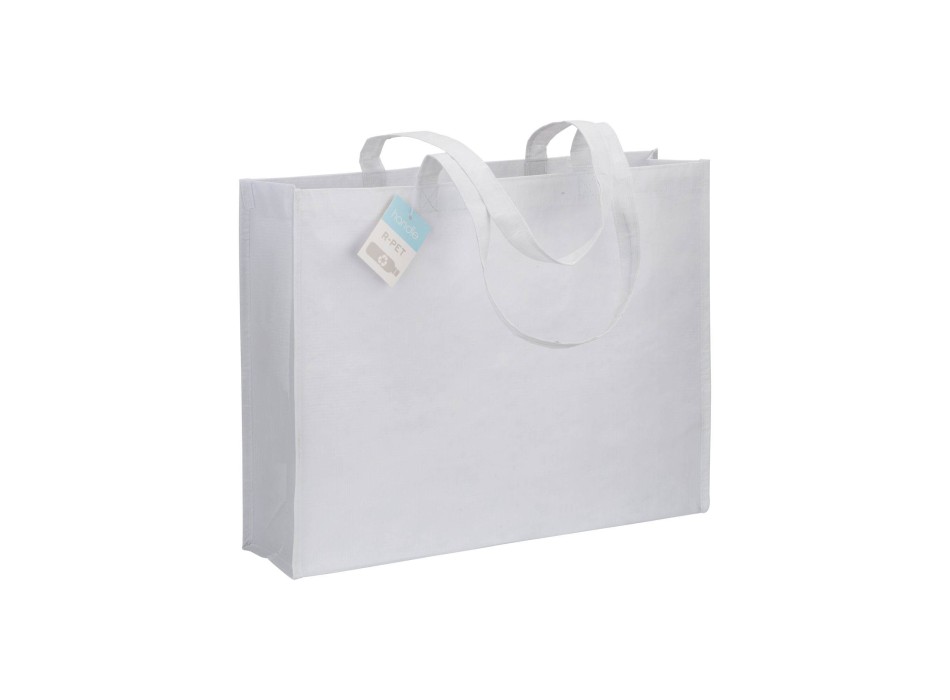 Shopper con soffietto in R-PET (plastica riciclata), manici lunghi FullGadgets.com