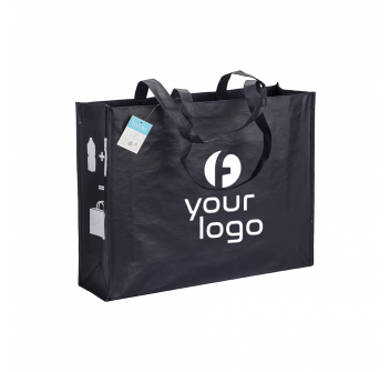 Shopper con soffietto in R-PET (plastica riciclata), manici lunghi FullGadgets.com