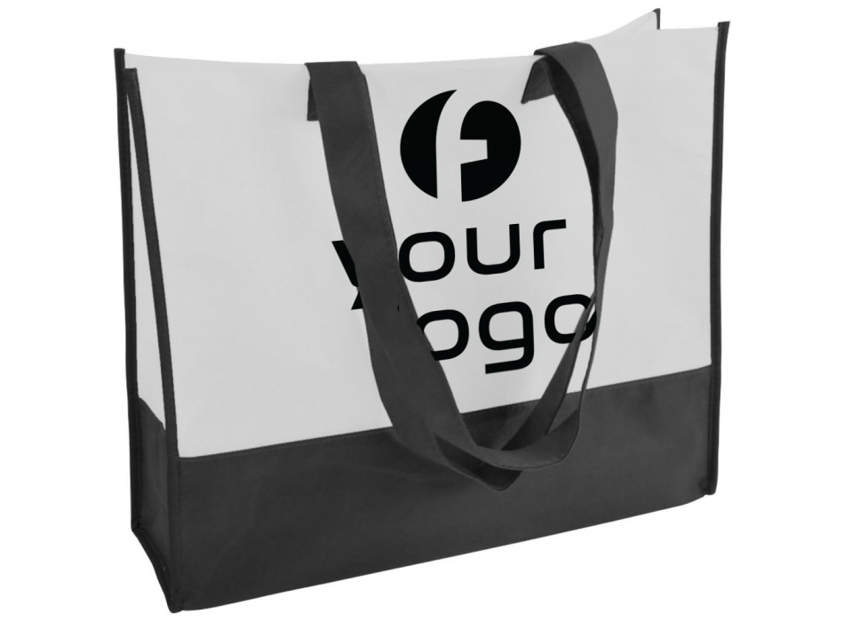 Shopper con soffietto in TNT 80 g/m2, manici lunghi FullGadgets.com