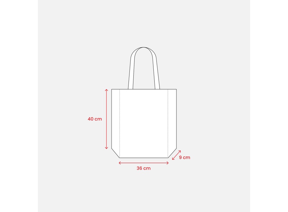 Shopper con soffietto in TNT 80 g/m2 termosaldato, manici lunghi FullGadgets.com