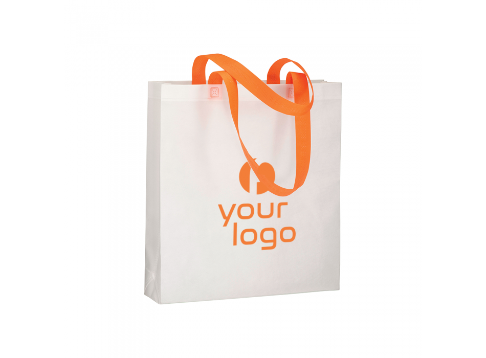 Shopper con soffietto in TNT 80 g/m2 termosaldato, manici lunghi FullGadgets.com