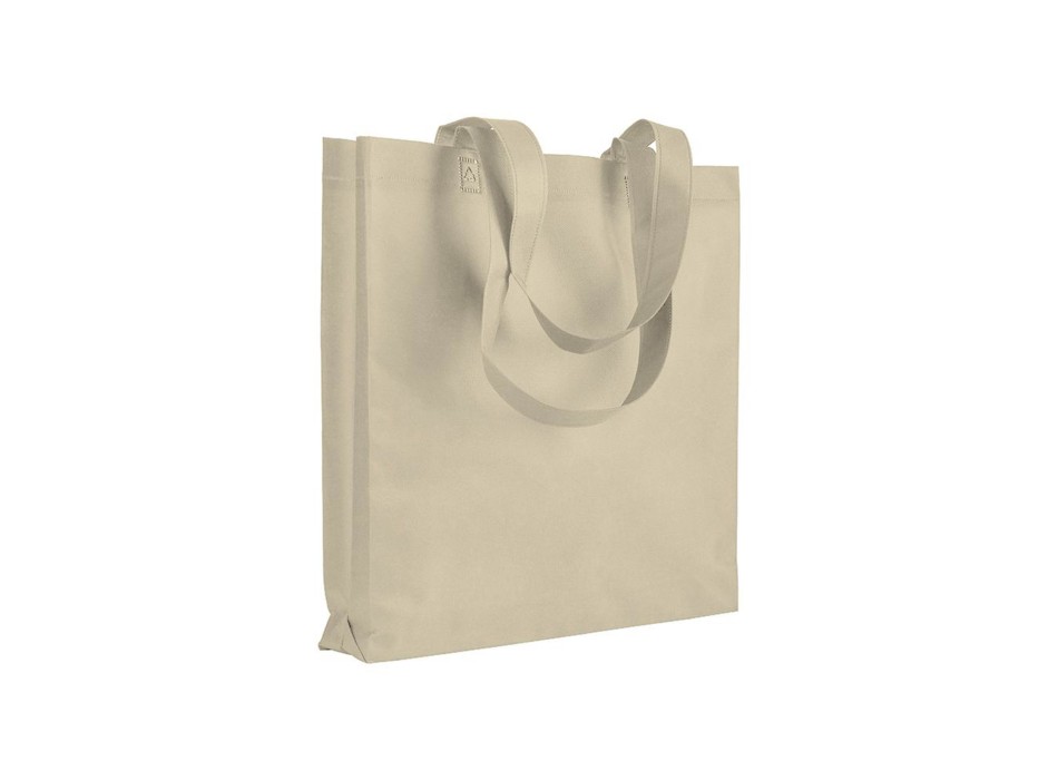 Shopper con soffietto in TNT 80 g/m2 termosaldato, manici lunghi FullGadgets.com