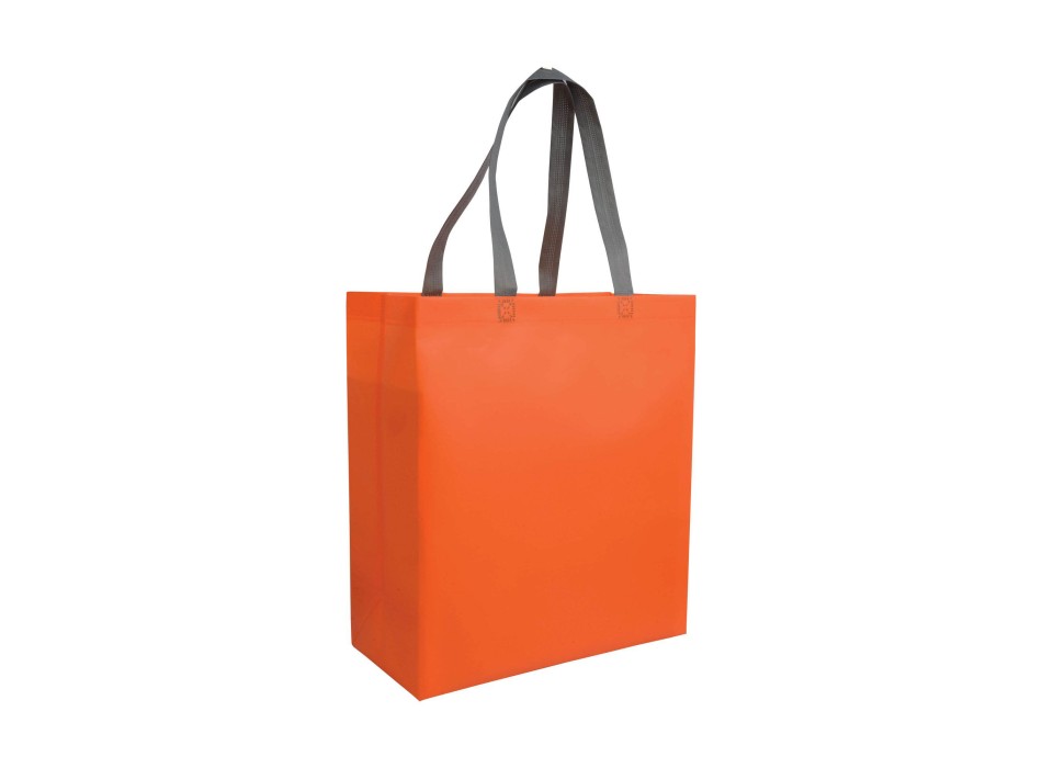 Shopper con soffietto in TNT laminato 100 g/m2 termosaldato, manici corti FullGadgets.com