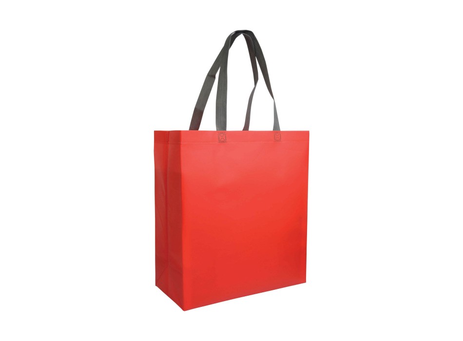 Shopper con soffietto in TNT laminato 100 g/m2 termosaldato, manici corti FullGadgets.com