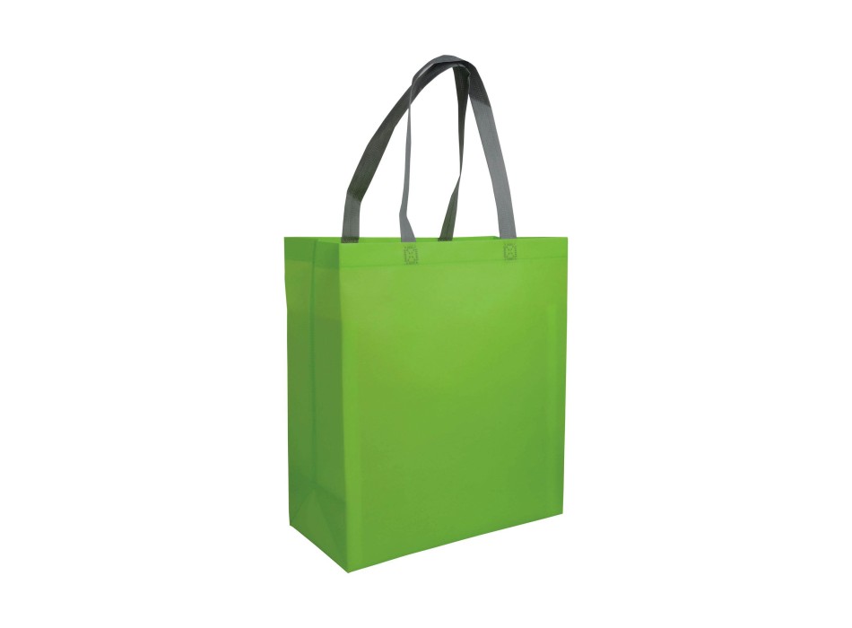Shopper con soffietto in TNT laminato 100 g/m2 termosaldato, manici corti FullGadgets.com