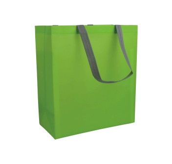 Shopper con soffietto in TNT laminato 100 g/m2 termosaldato, manici lunghi FullGadgets.com
