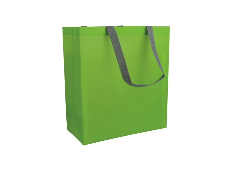 Shopper con soffietto in TNT laminato 100 g/m2 termosaldato, manici lunghi FullGadgets.com