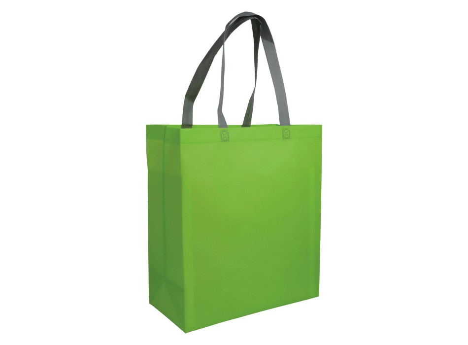 Shopper con soffietto in TNT laminato 100 g/m2 termosaldato, manici lunghi FullGadgets.com