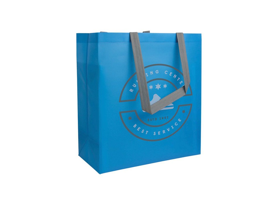 Shopper con soffietto in TNT laminato 100 g/m2 termosaldato, manici lunghi FullGadgets.com