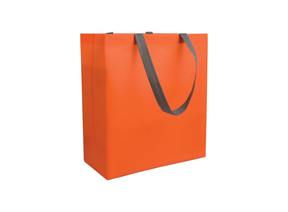 Shopper con soffietto in TNT laminato 100 g/m2 termosaldato, manici lunghi FullGadgets.com