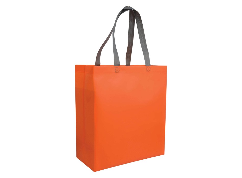 Shopper con soffietto in TNT laminato 100 g/m2 termosaldato, manici lunghi FullGadgets.com