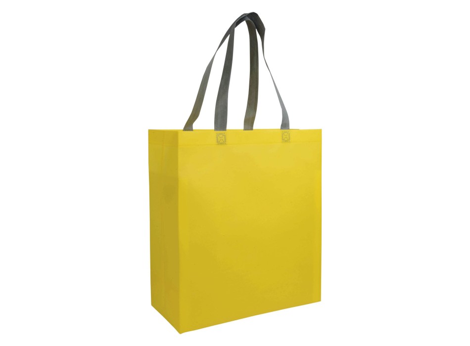 Shopper con soffietto in TNT laminato 100 g/m2 termosaldato, manici lunghi FullGadgets.com