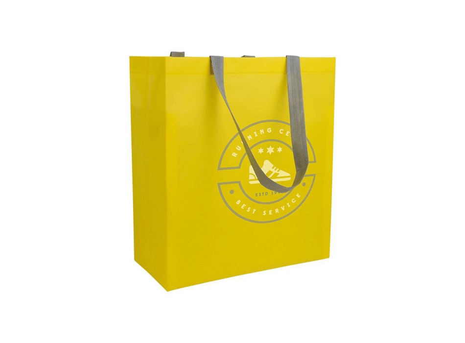 Shopper con soffietto in TNT laminato 100 g/m2 termosaldato, manici lunghi FullGadgets.com