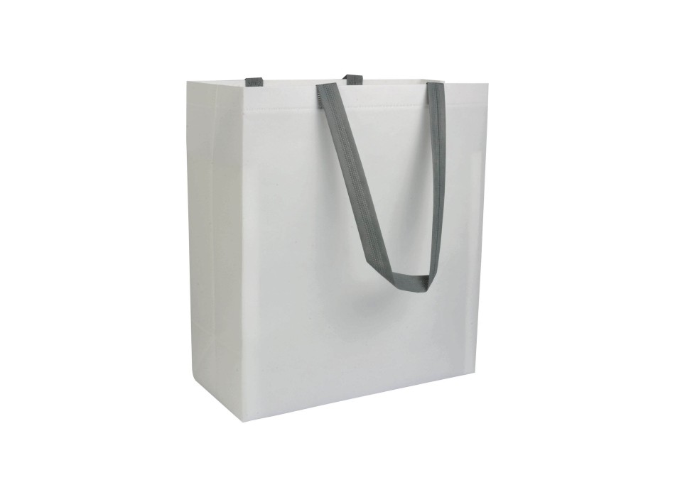 Shopper con soffietto in TNT laminato 100 g/m2 termosaldato, manici lunghi FullGadgets.com