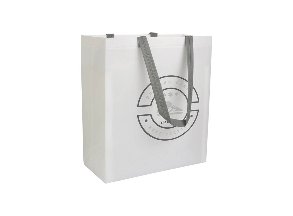 Shopper con soffietto in TNT laminato 100 g/m2 termosaldato, manici lunghi FullGadgets.com