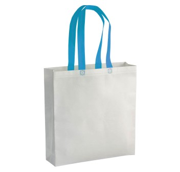 Shopper con soffietto in TNT laminato 100 g/m2 termosaldato, manici lunghi FullGadgets.com