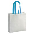 Shopper Con Soffietto In Tnt Laminato 100 G/M2 Termosaldato, Manici Lunghi Personalizzabili