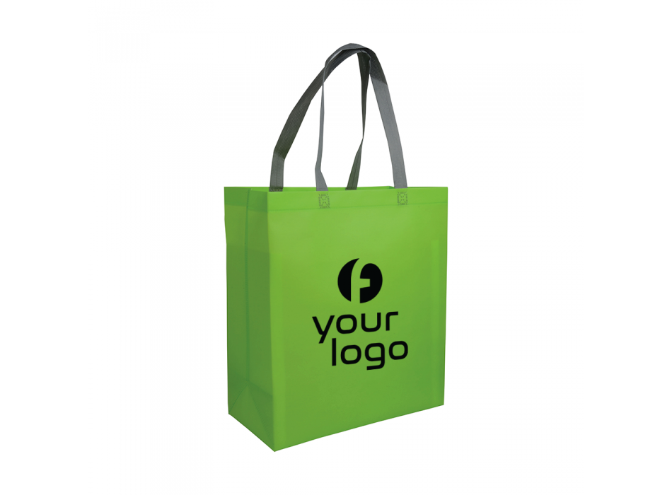 Shopper con soffietto in TNT laminato 100 g/m2 termosaldato, manici lunghi FullGadgets.com