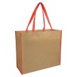 Shopper con soffietto in TNT laminato, manici lunghi a nastro colorati FullGadgets.com
