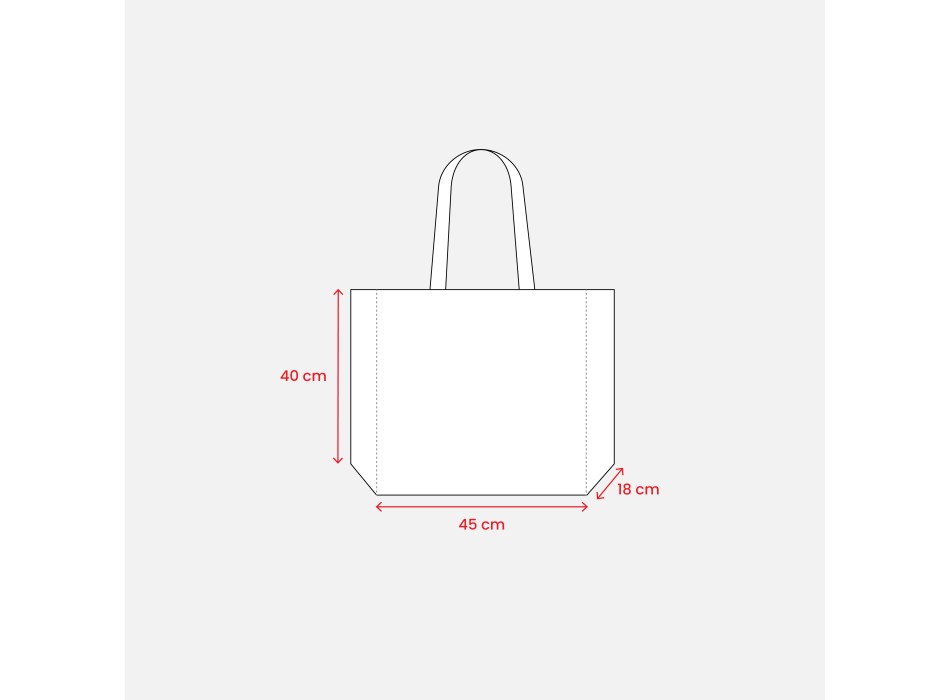 Shopper con soffietto in TNT laminato, manici lunghi a nastro colorati FullGadgets.com