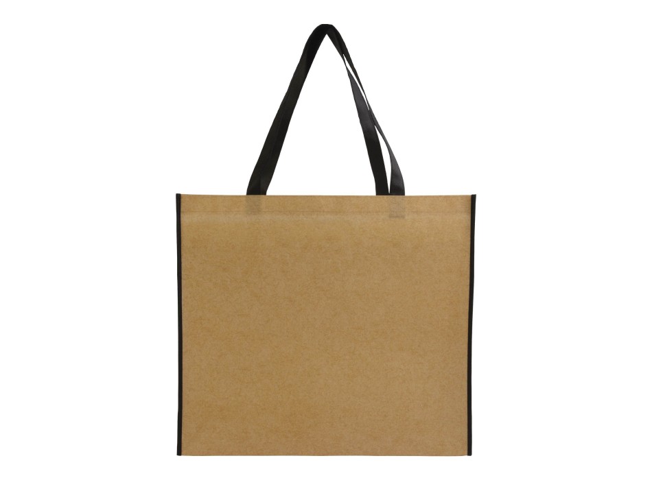 Shopper con soffietto in TNT laminato, manici lunghi a nastro colorati FullGadgets.com