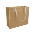 Shopper con soffietto in TNT laminato, manici lunghi a nastro colorati FullGadgets.com