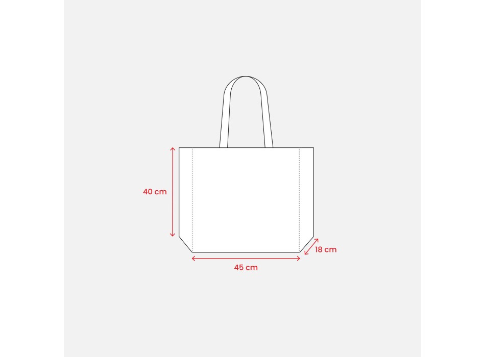 Shopper con soffietto in TNT laminato, manici lunghi a nastro colorati FullGadgets.com