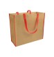 Shopper con soffietto in TNT laminato, manici lunghi a nastro colorati FullGadgets.com