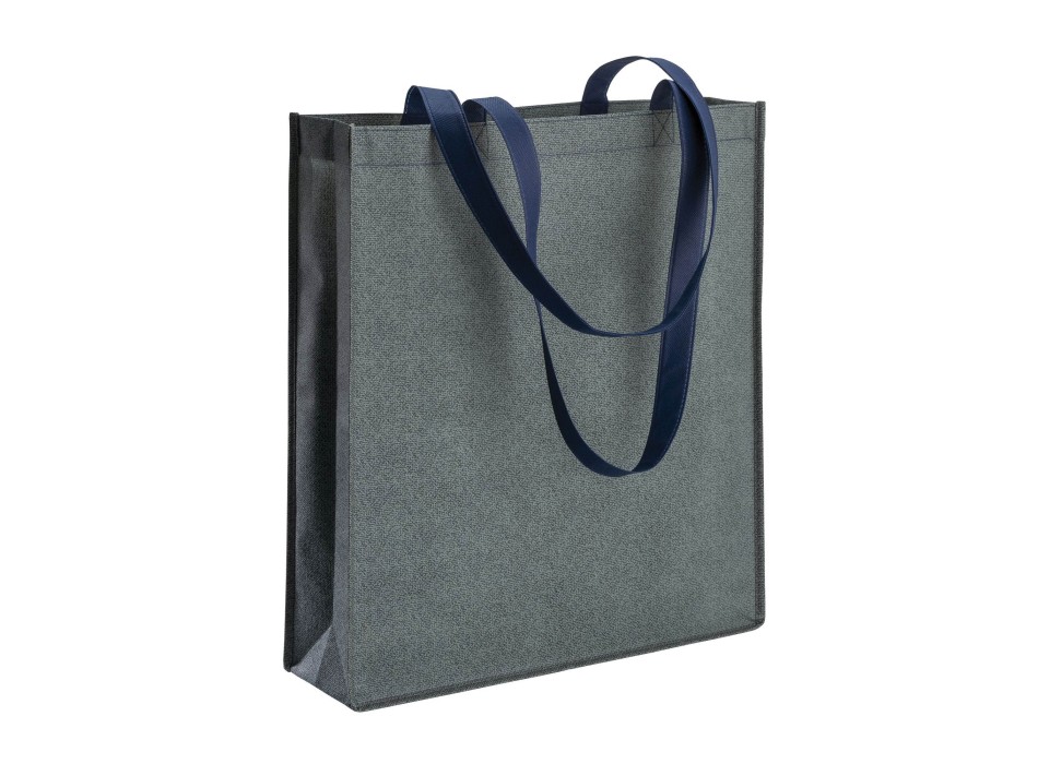 Shopper con soffietto in TNT stampato con effetto jeans FullGadgets.com