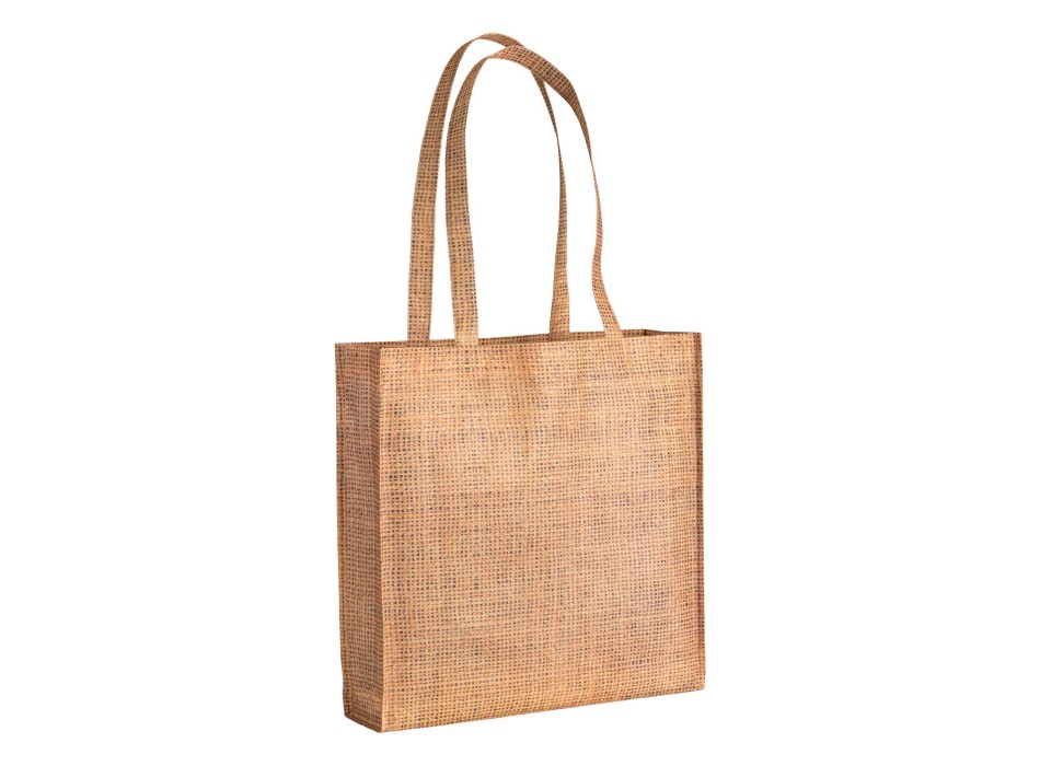 Shopper con soffietto in TNT stampato con effetto juta FullGadgets.com