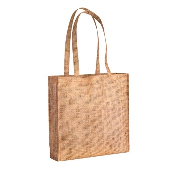 Shopper con soffietto in TNT stampato con effetto juta FullGadgets.com