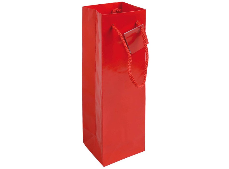 Shopper con soffietto porta bottiglia in carta laminata 157 g/m2 con rinforzo alla base FullGadgets.com