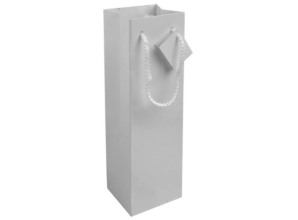 Shopper con soffietto porta bottiglia in carta laminata 157 g/m2 con rinforzo alla base FullGadgets.com