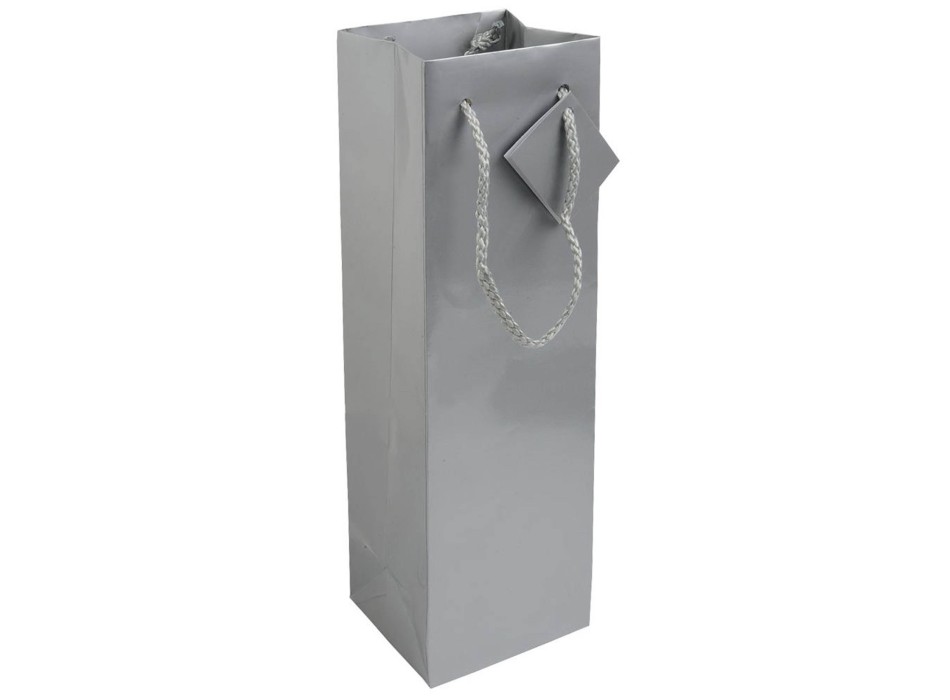 Shopper con soffietto porta bottiglia in carta laminata 157 g/m2 con rinforzo alla base FullGadgets.com