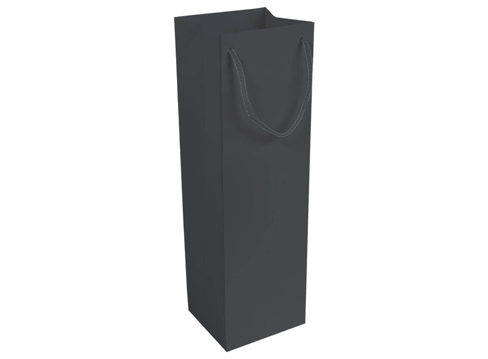 Shopper con soffietto porta bottiglia in carta laminata opaca 157 g/m2 con rinforzo FullGadgets.com