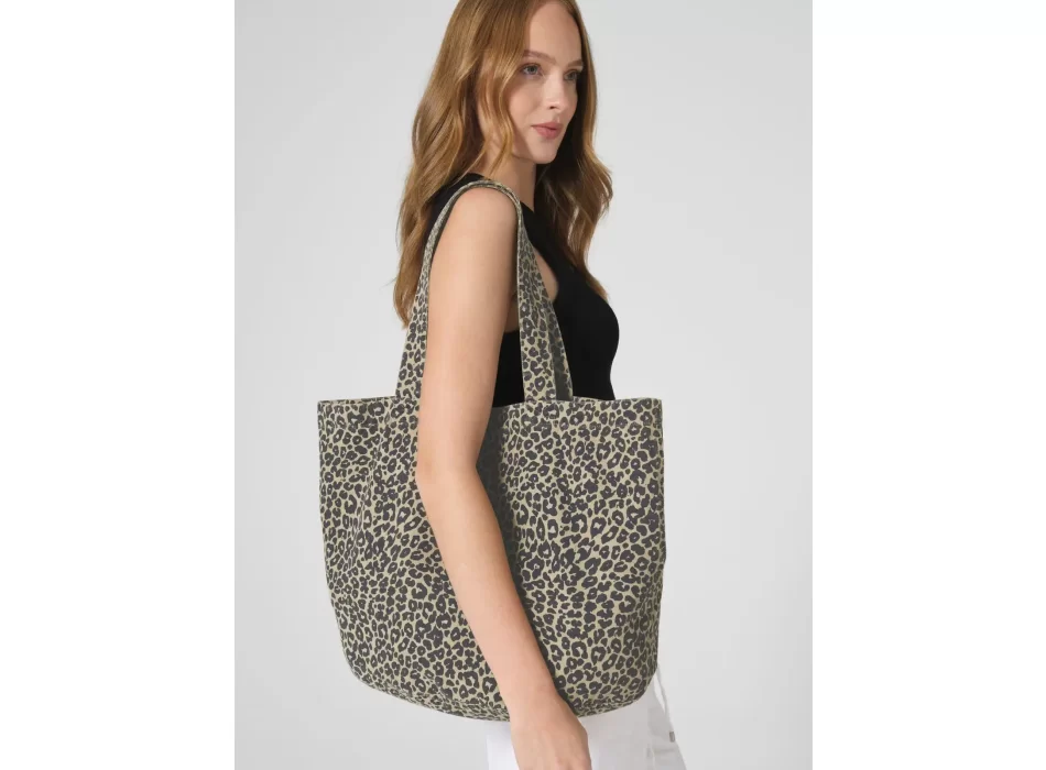 Shopper in canvas con stampa leopardata FullGadgets.com