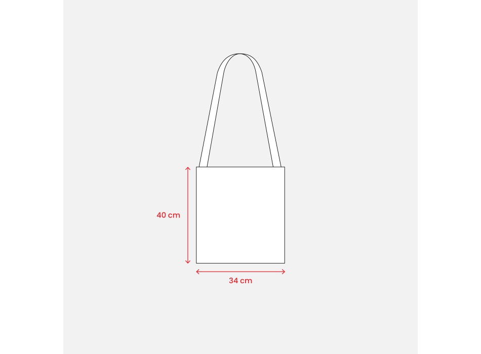 Shopper in cotone 130 g/m2 con tracolla 3 x 118 cm FullGadgets.com