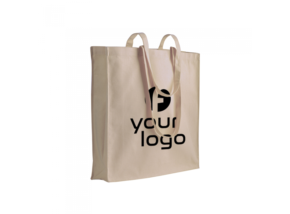 Shopper in cotone 180 g/m2, manici lunghi e soffietto FullGadgets.com