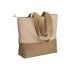 Shopper In Cotone 280 G/M2 Con Soffietto, Con Base In Juta, Manici Lunghi Personalizzabili