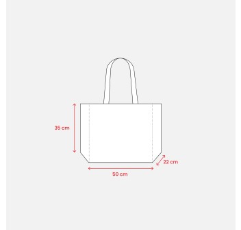 Shopper in cotone 280 g/m2 con soffietto, retro, manici e orlo in juta, manici lunghi FullGadgets.com