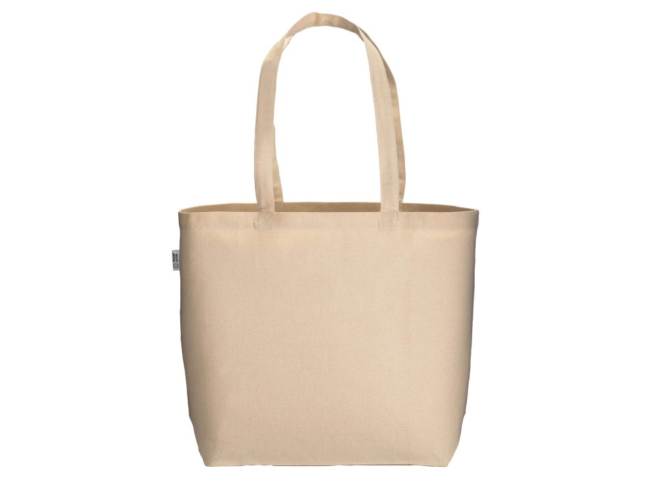 Shopper in cotone biologico 220 g/m2, con manici lunghi e soffietto alla base FullGadgets.com