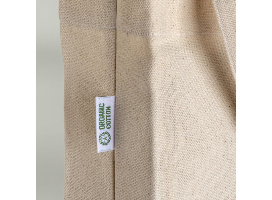 Shopper in cotone biologico 220 g/m2, manici lunghi e soffietto FullGadgets.com