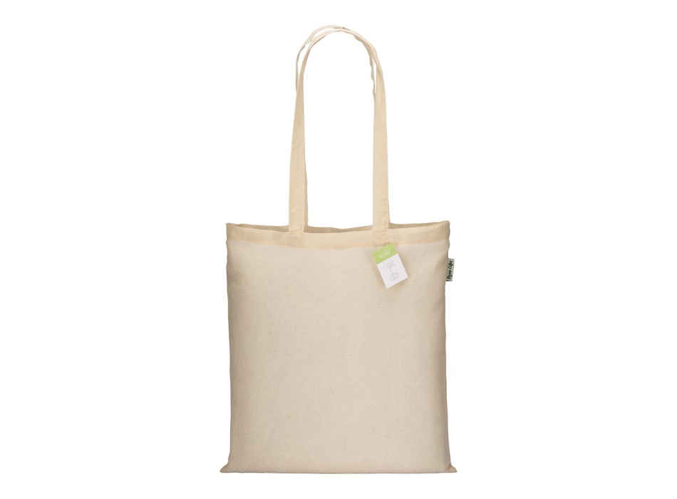 Shopper in cotone biologico da 90 g/m2, manici lunghi (qualità inferiore allo standard) FullGadgets.com
