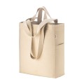 Shopper in cotone canvas riciclato da 280 g/m2 con doppi manici e soffietto