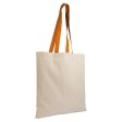Shopper in cotone naturale 135 g/m2, manici lunghi colorati FullGadgets.com